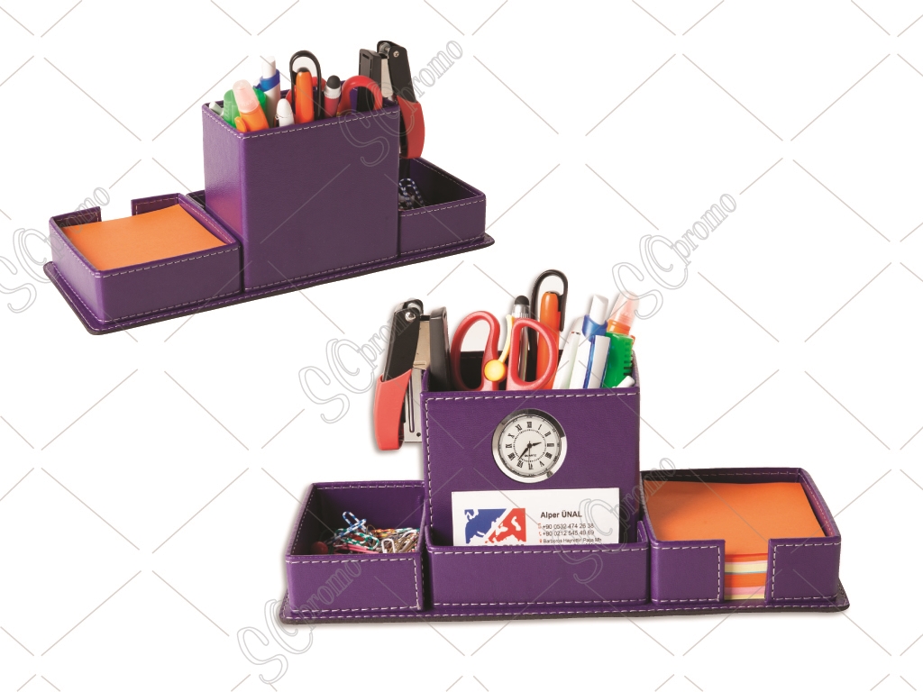 Deri Saatli Kalemlik